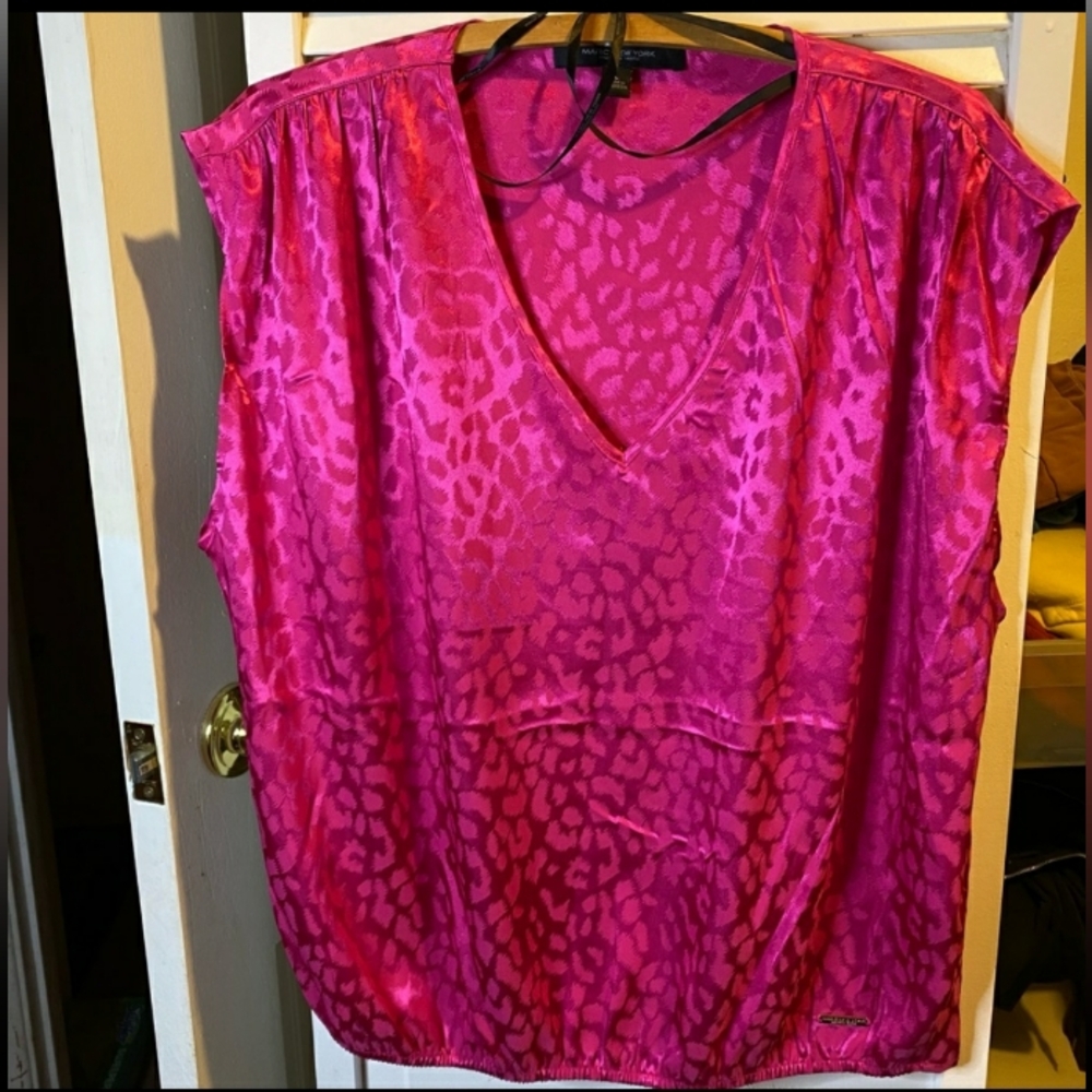 Hot Barbie Pink Leopard Print Blouse